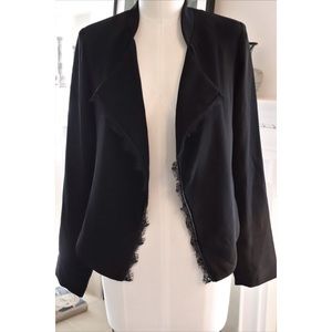 Anthropologie Elevenses black crepe blazer, Sz M